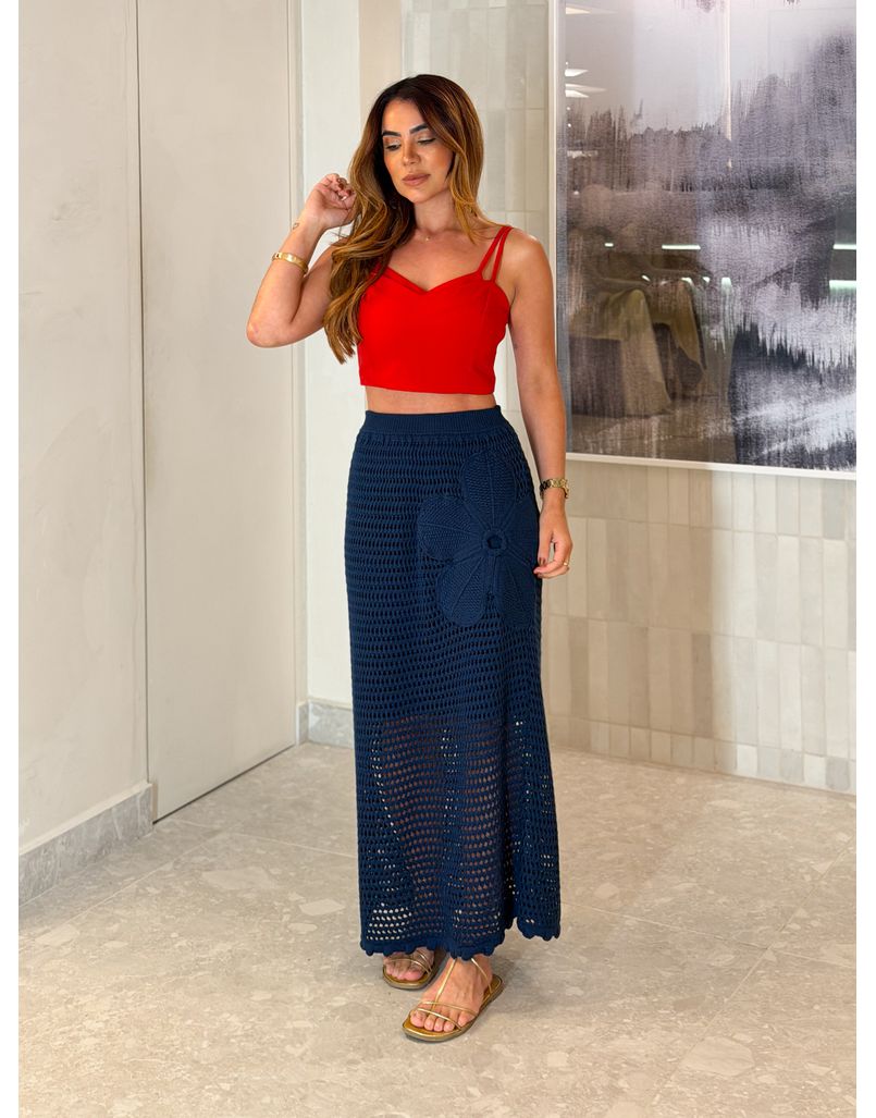 Saia Tricot Aisha Azul