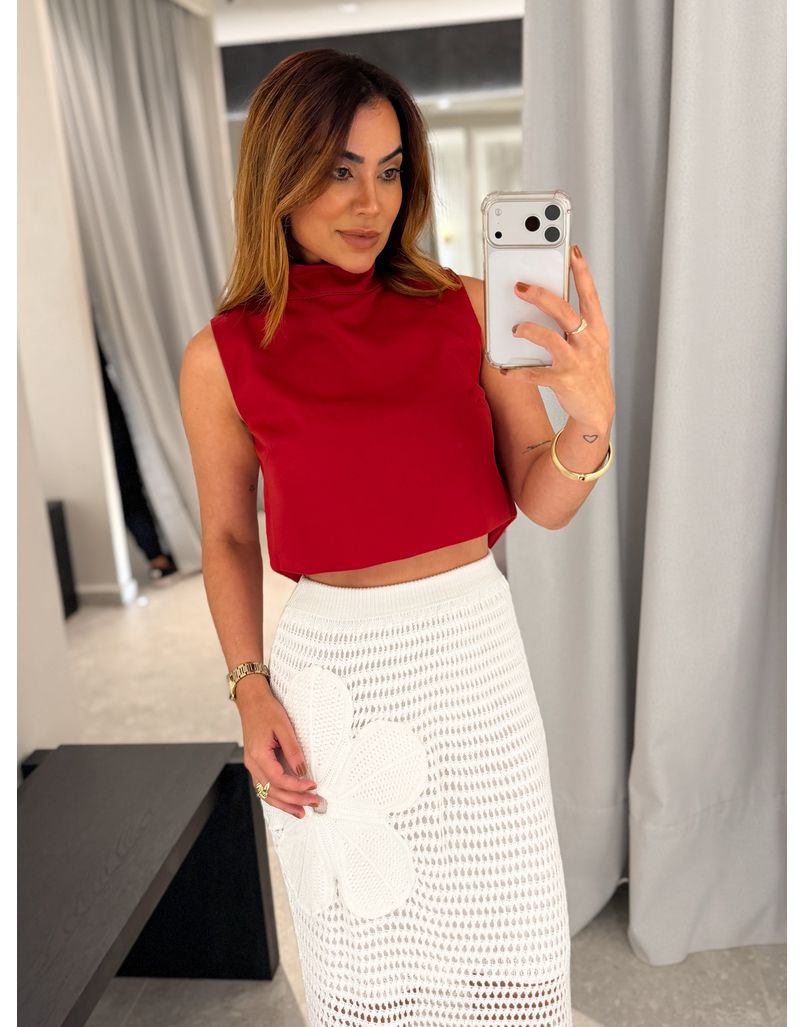 Blusa Alfaiataria Daiana Cereja