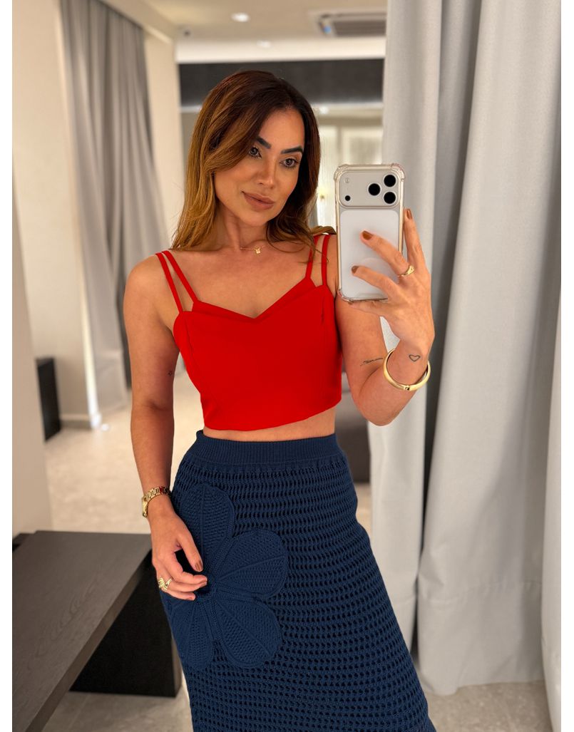 Blusa Alfaiataria Bella Vermelha