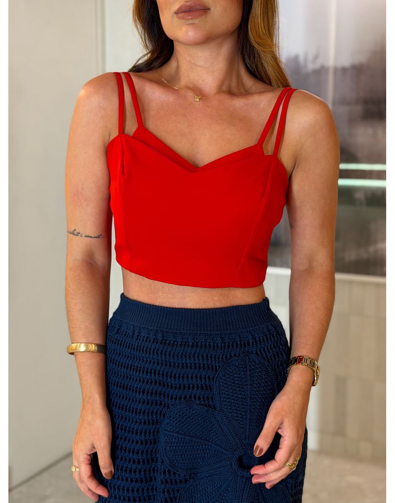 Blusa Alfaiataria Bella Vermelha