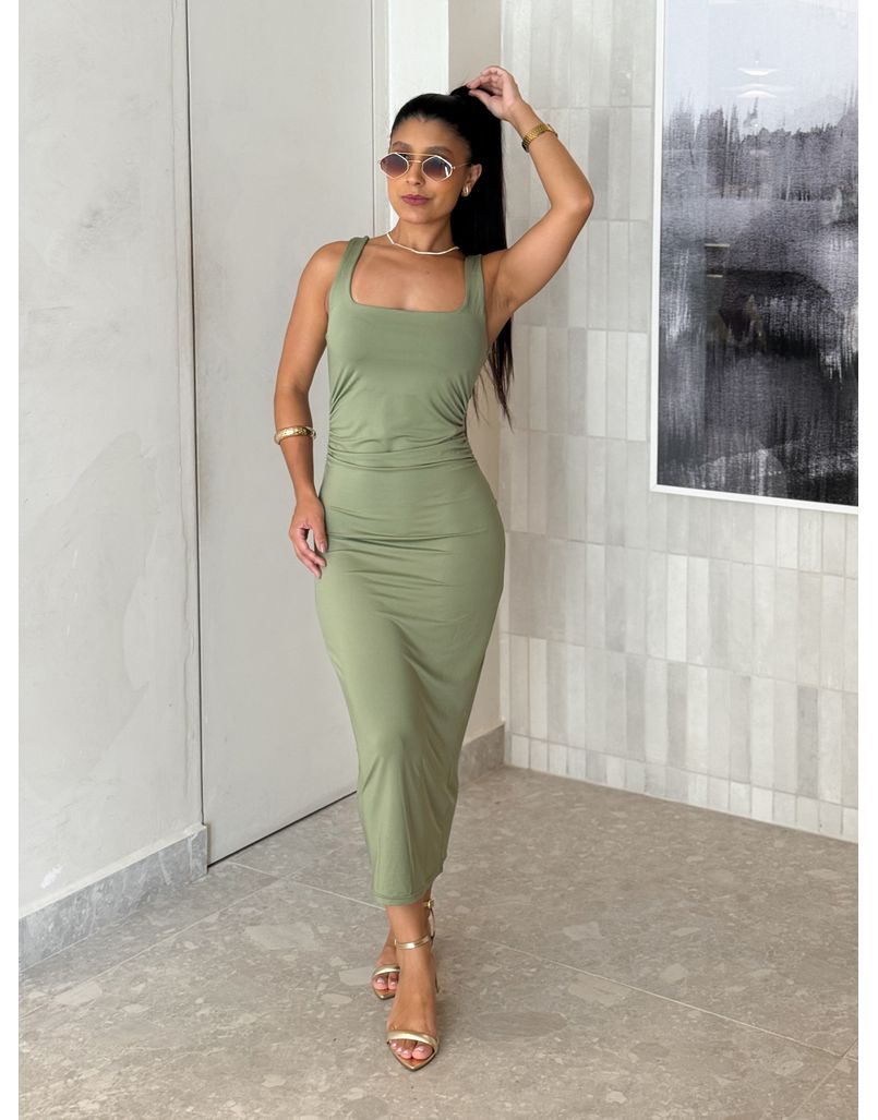 Vestido Midi Alça Beth Oliva