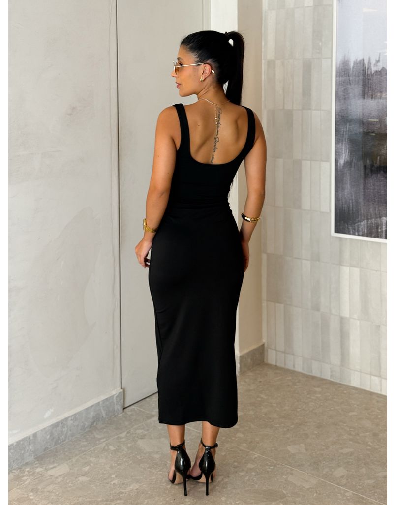 Vestido Midi Alça Beth Preto