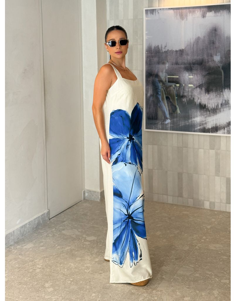 Vestido Estampado Amélia Azul