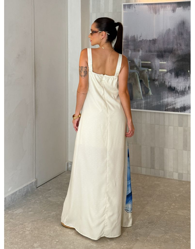 Vestido Estampado Amélia Azul