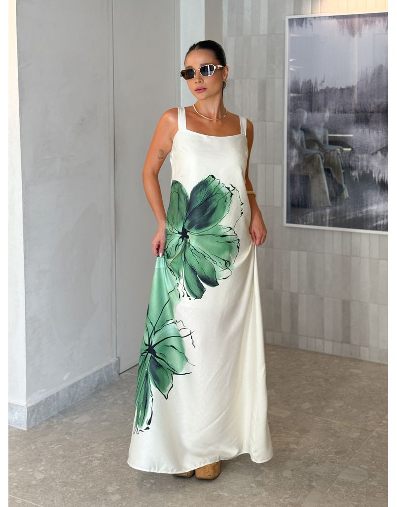 Vestido Estampado Amélia Verde