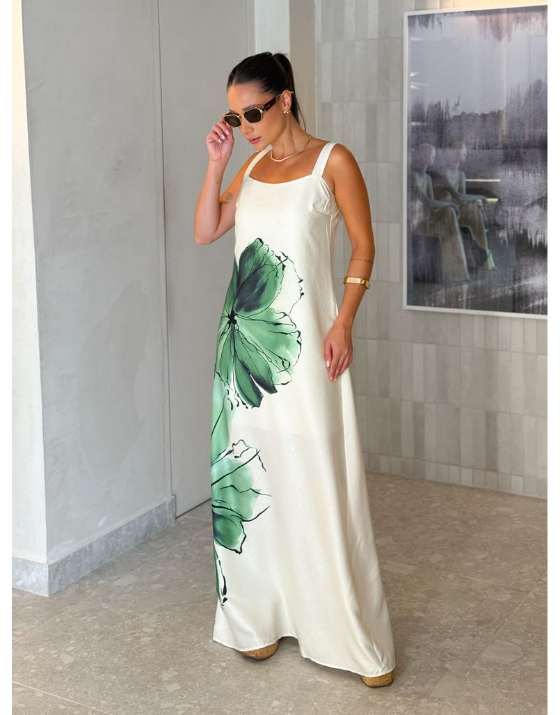 Vestido Estampado Amélia Verde