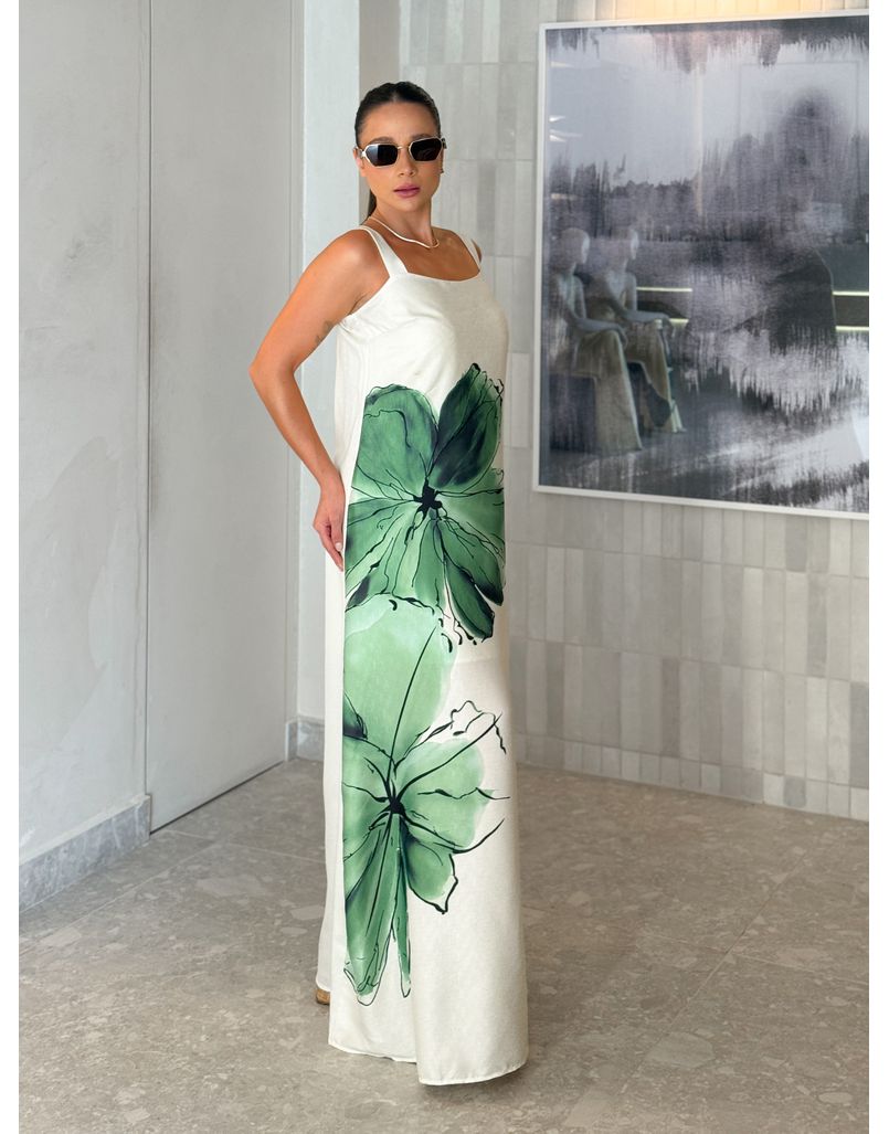 Vestido Estampado Amélia Verde
