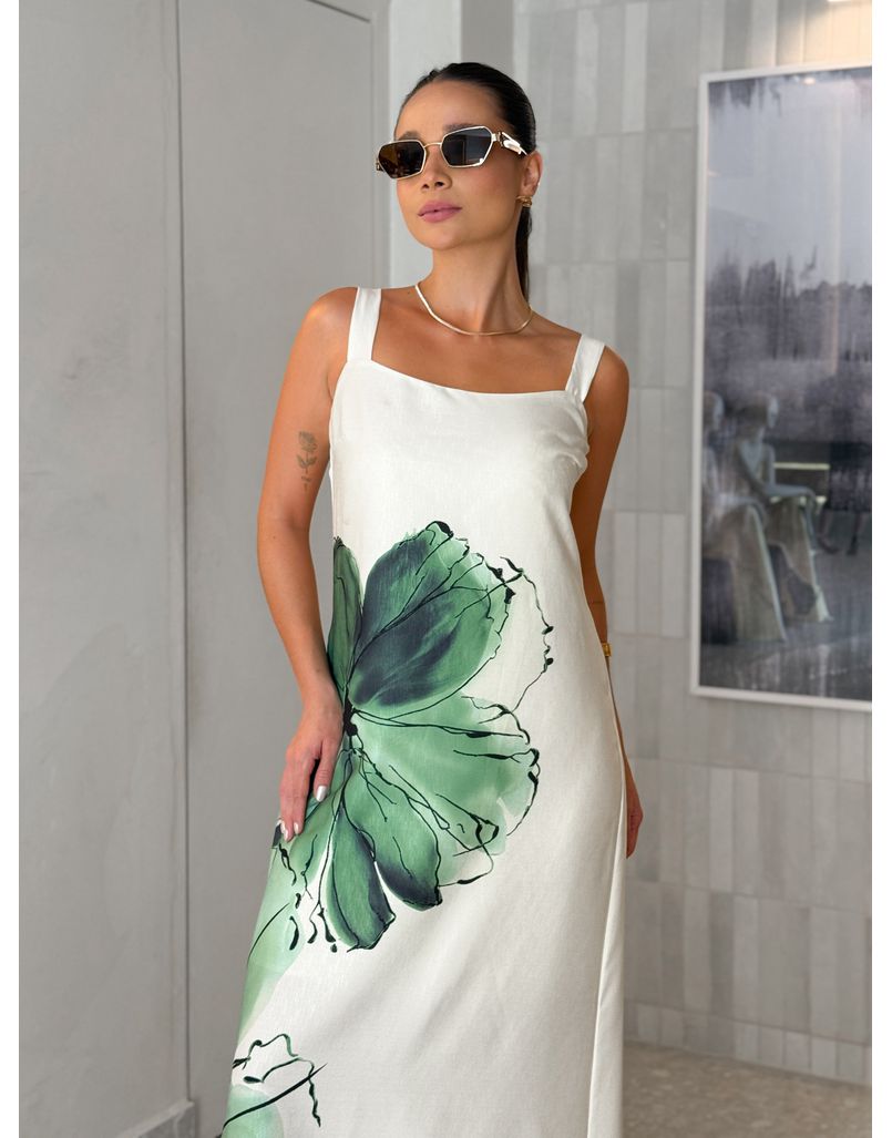 Vestido Estampado Amélia Verde