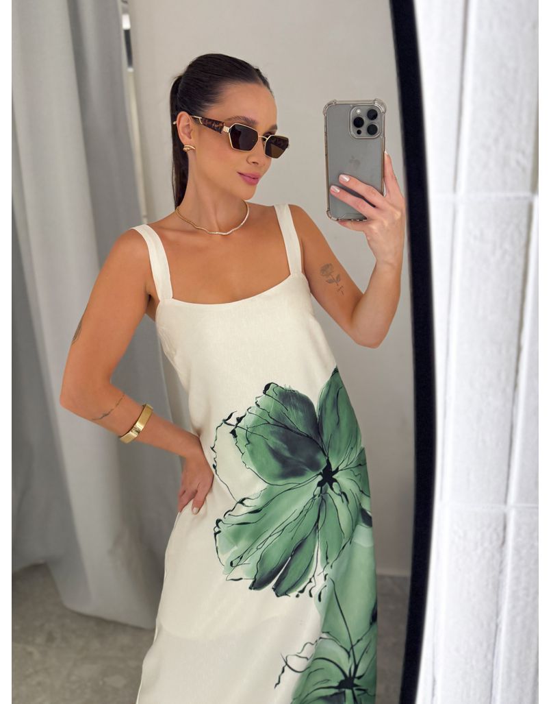 Vestido Estampado Amélia Verde