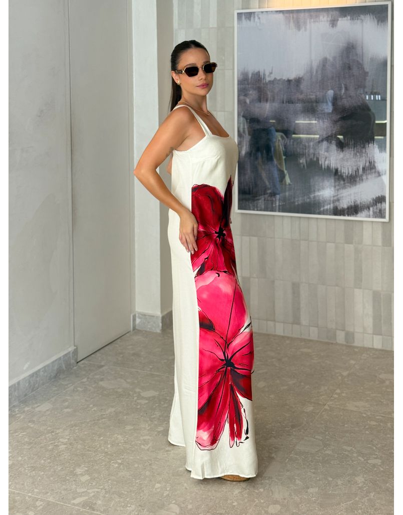 Vestido Estampado Amélia Vermelho