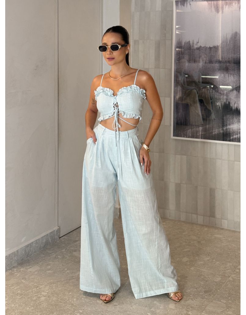 Conjunto Calça Mariane Baby Blue