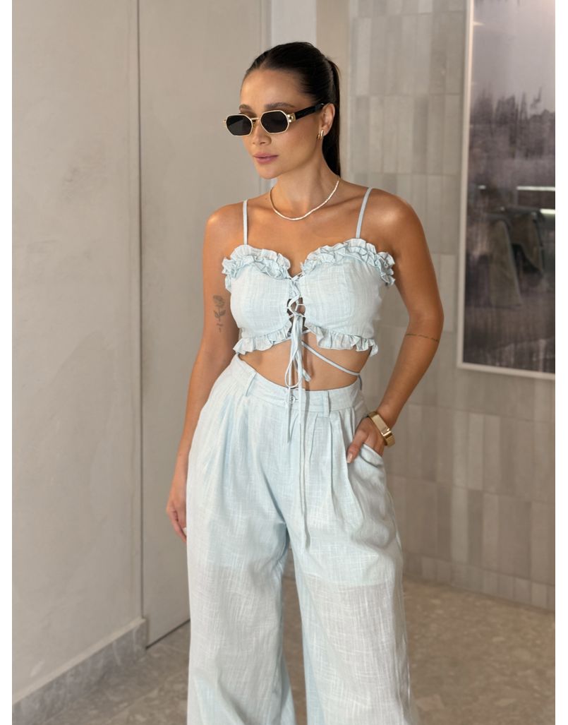 Conjunto Calça Mariane Baby Blue