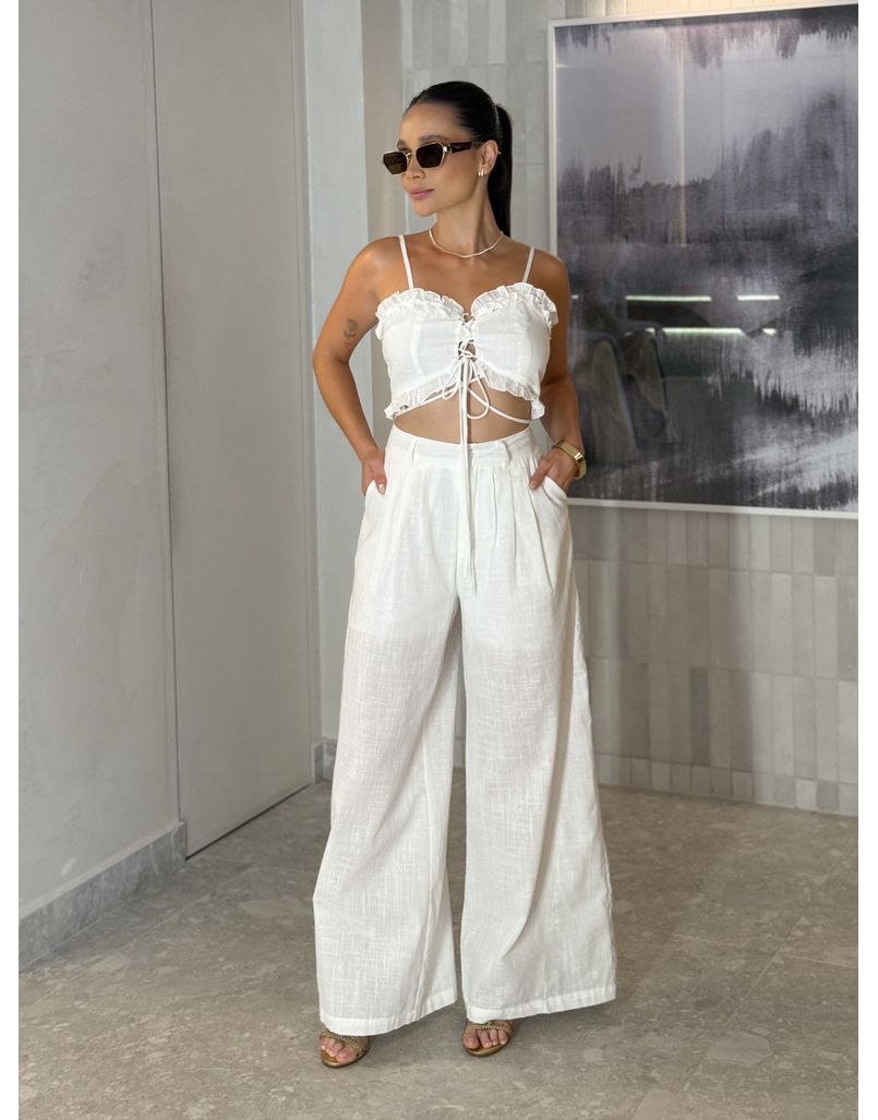 Conjunto Calça Mariane Branco 