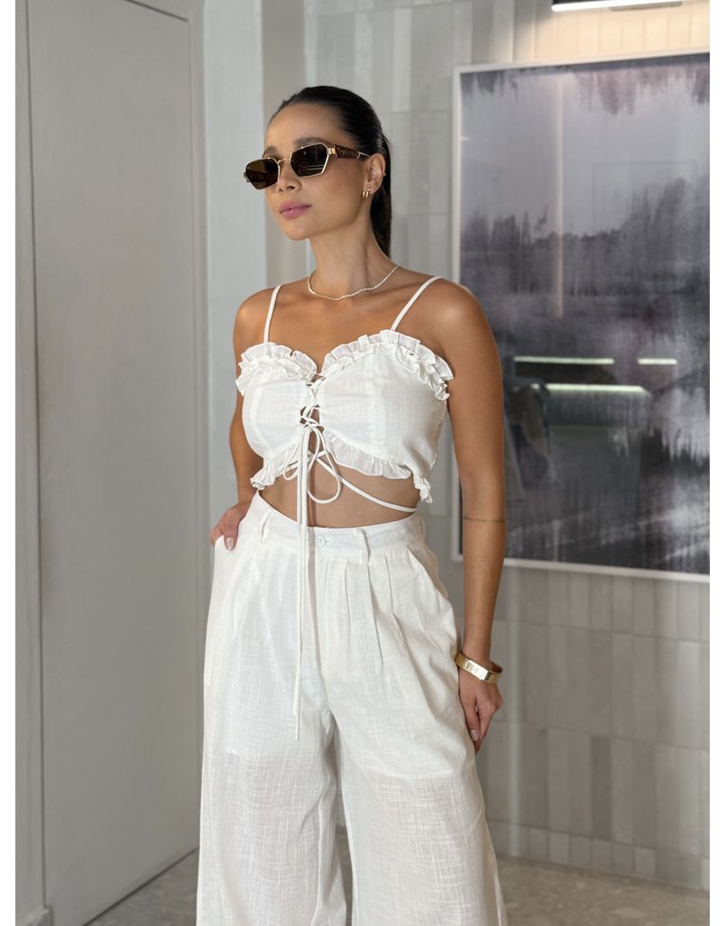 Conjunto Calça Mariane Branco 