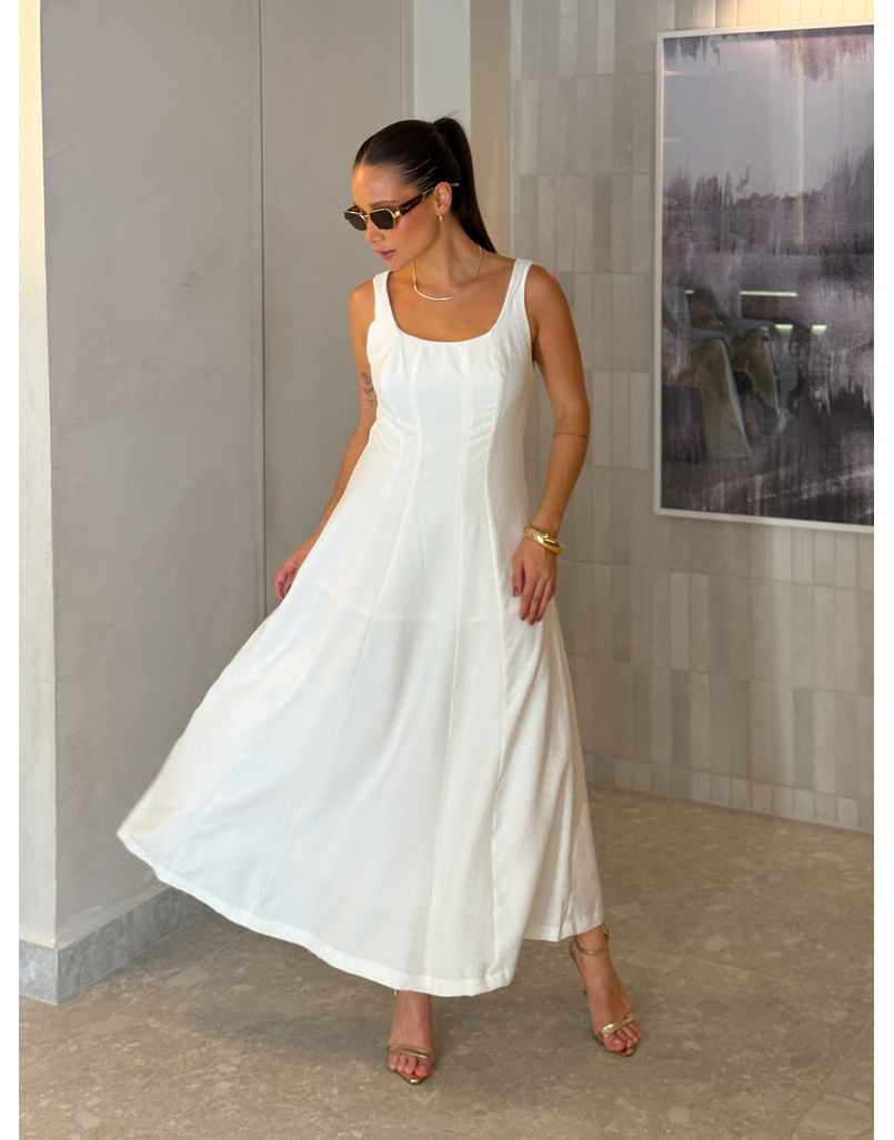 Vestido Midi Perry Branco