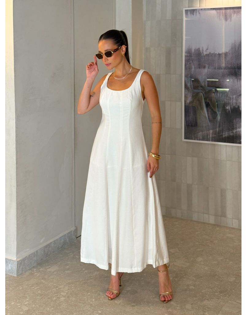 Vestido Midi Perry Branco