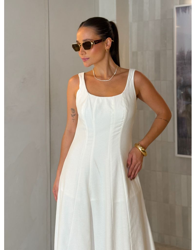 Vestido Midi Perry Branco