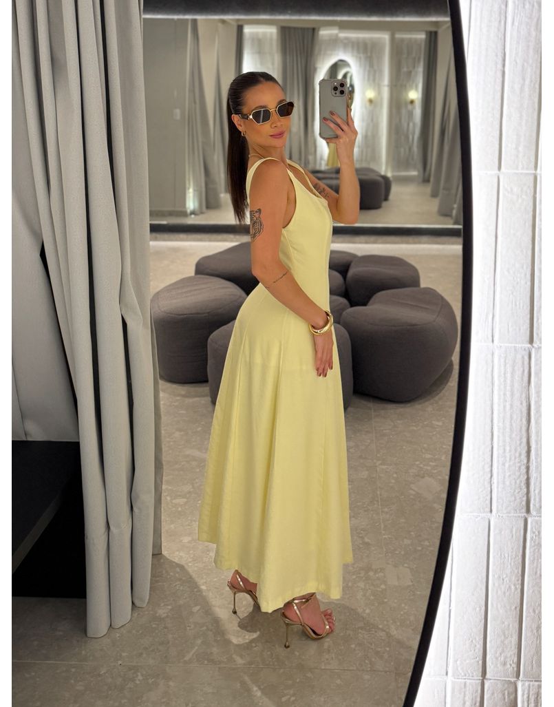 Vestido Midi Perry Manteiga