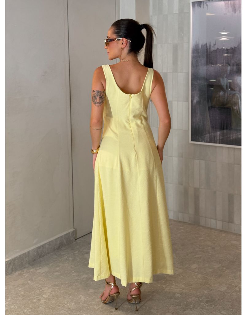 Vestido Midi Perry Manteiga