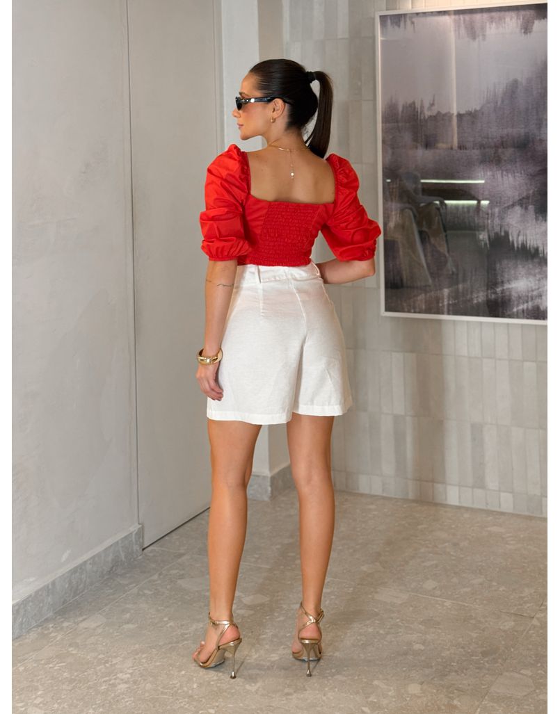 Short Viscolinho Basic Branco