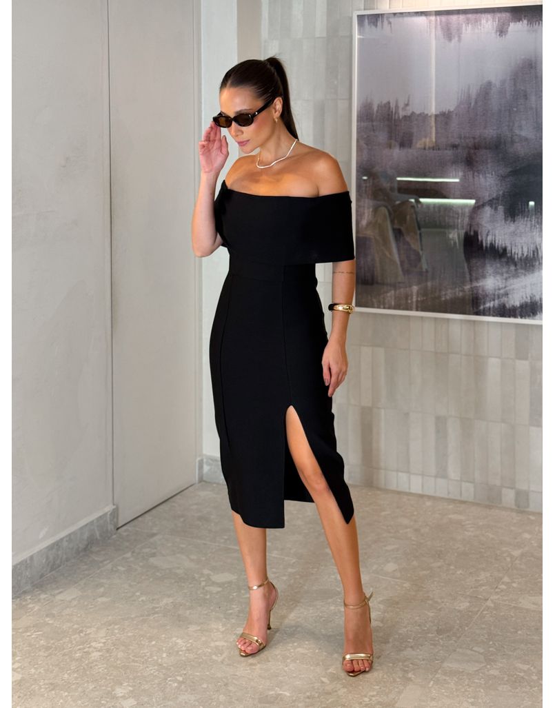 Vestido Ombro a Ombro Jasmim Preto 