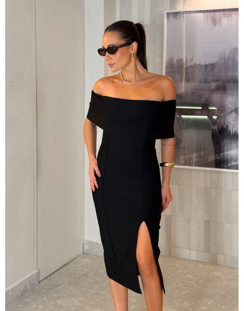 Vestido Ombro a Ombro Jasmim Preto 