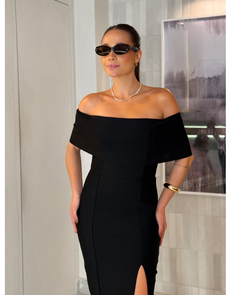 Vestido Ombro a Ombro Jasmim Preto 