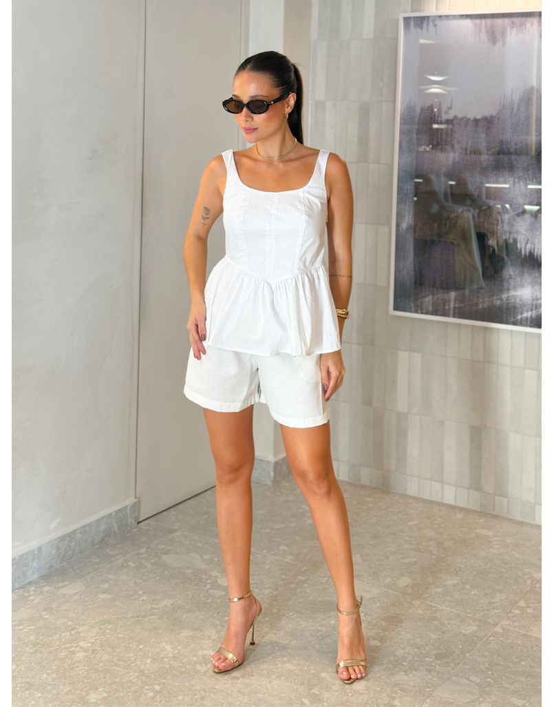 Blusa Bata Zuni Branca 