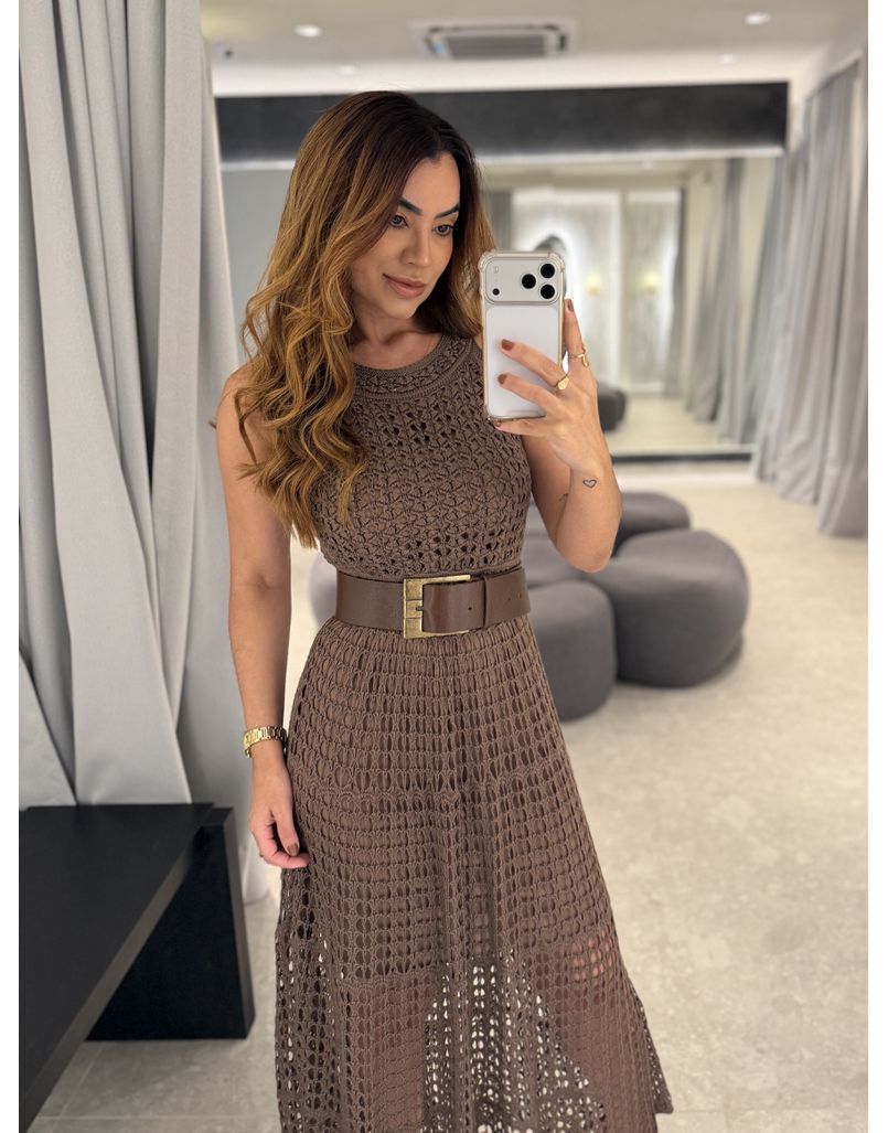 Vestido Tricot Marcela Café 
