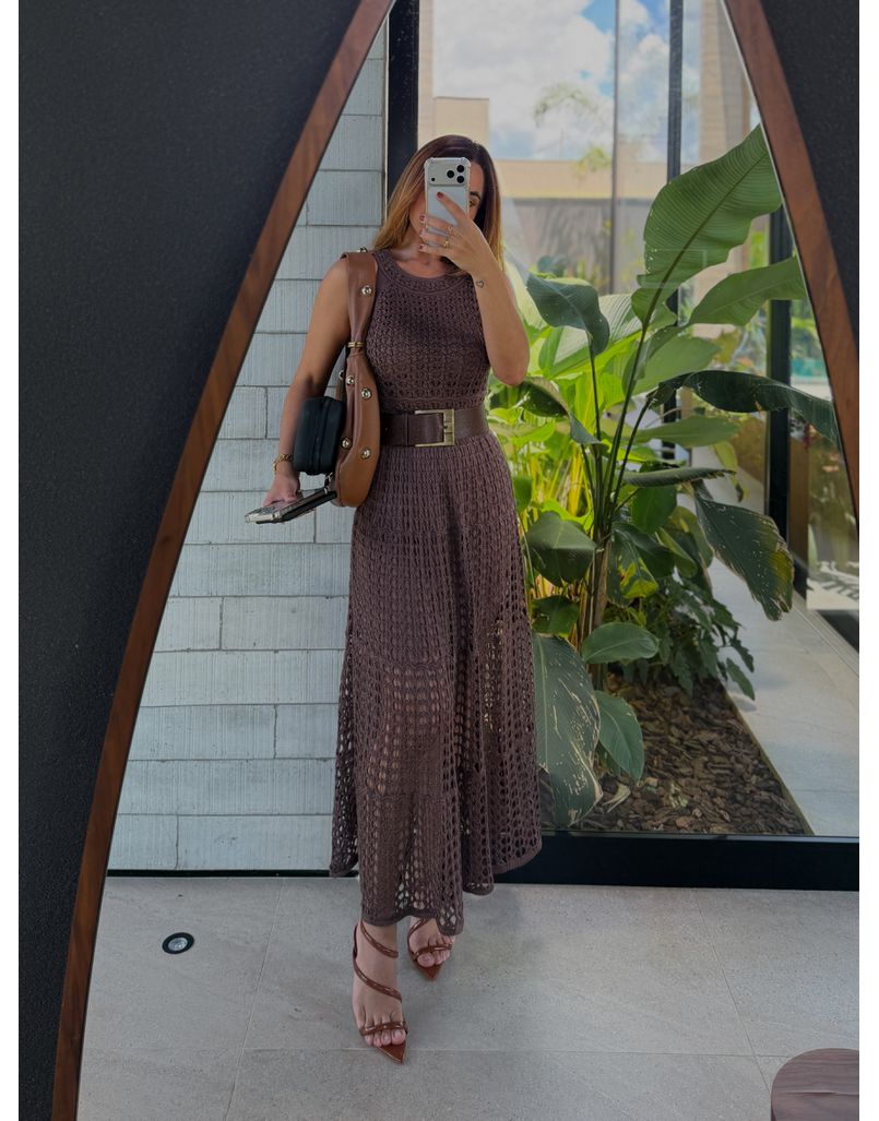 Vestido Tricot Marcela Café 