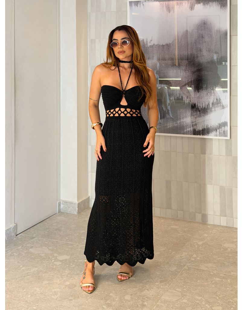 Vestido Tricot Verônica Preto