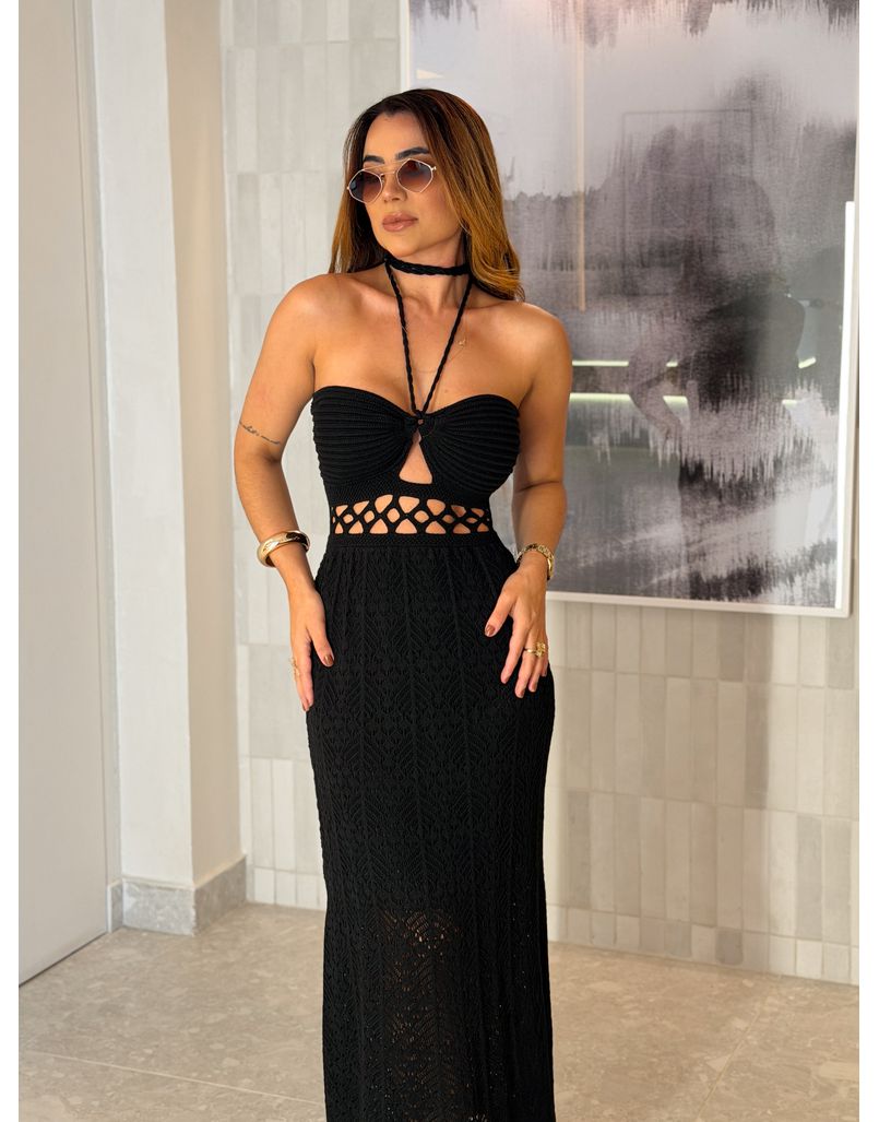 Vestido Tricot Verônica Preto