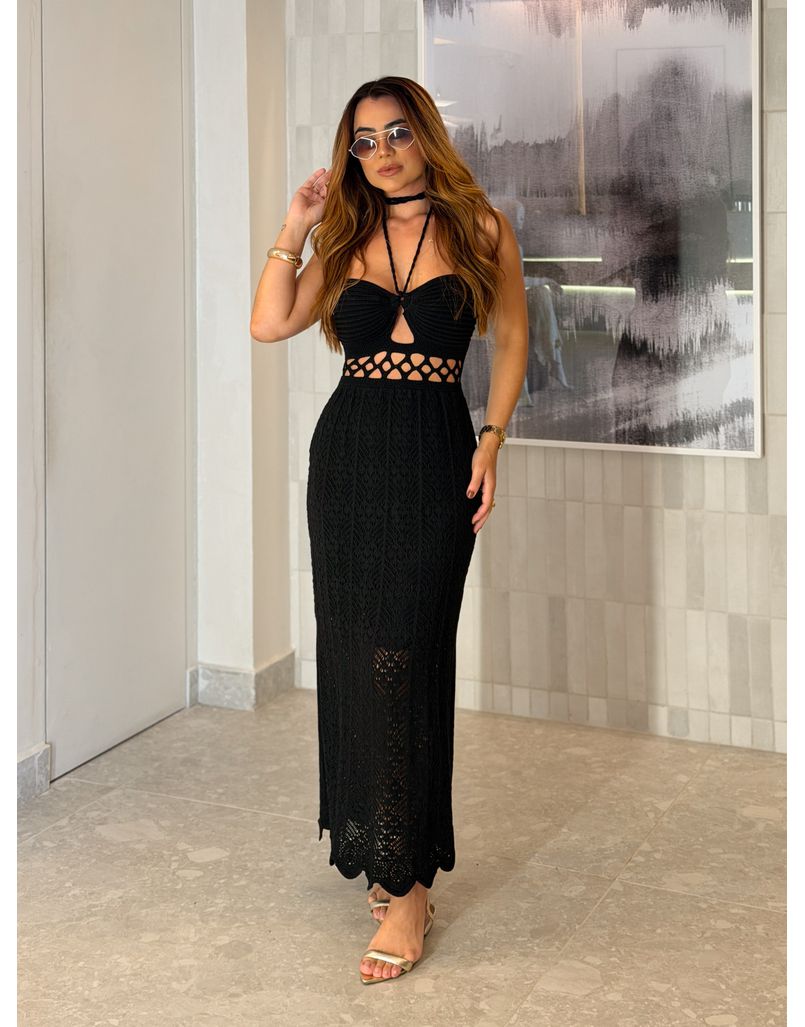 Vestido Tricot Verônica Preto