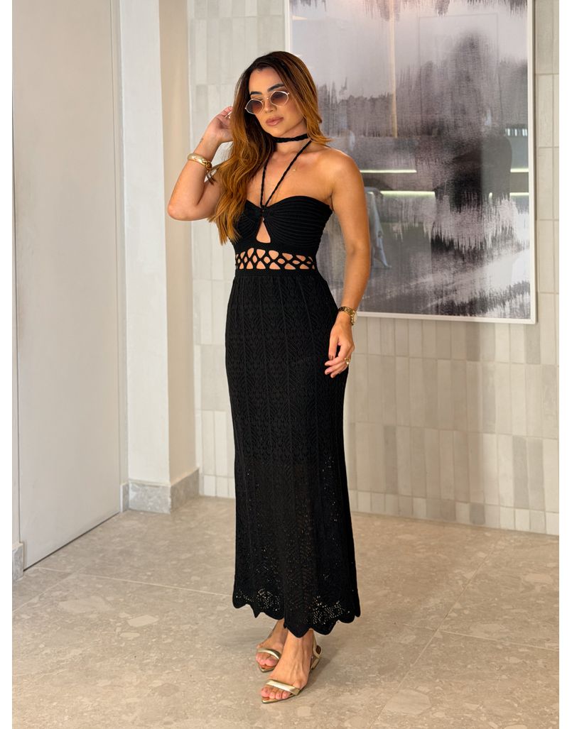 Vestido Tricot Verônica Preto