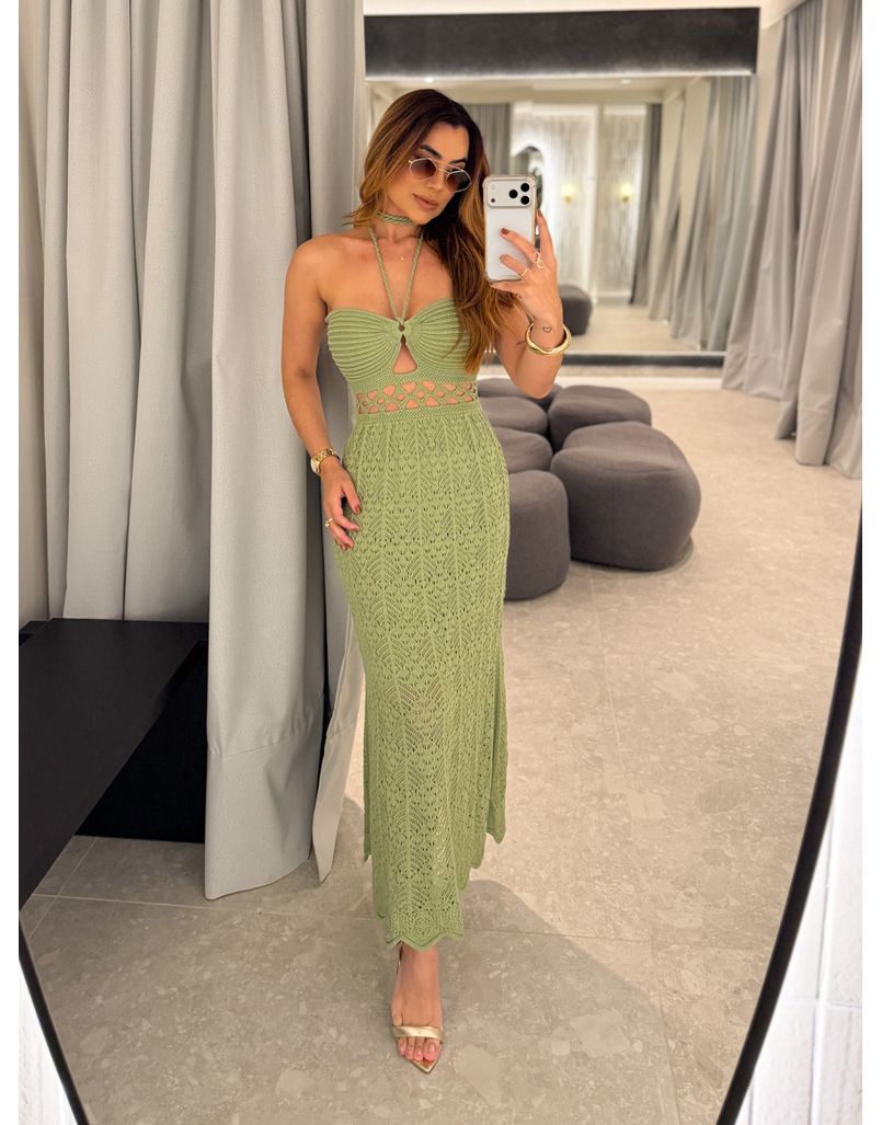Vestido Tricot Verônica Verde