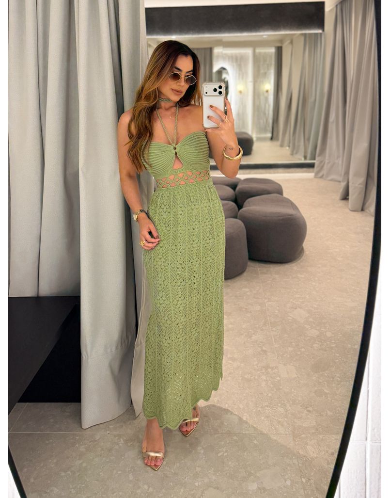 Vestido Tricot Verônica Verde