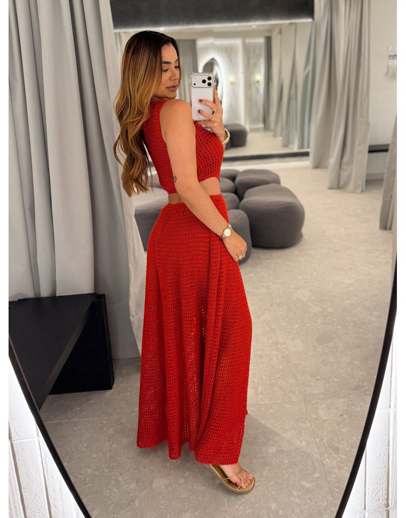 Vestido Tricot Rosane Vermelho