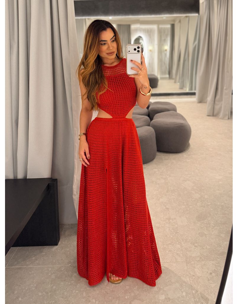 Vestido Tricot Rosane Vermelho