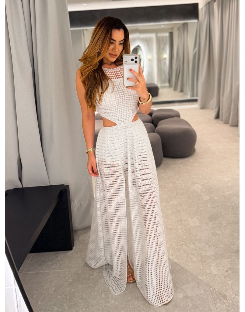 Vestido Tricot Rosane Branco