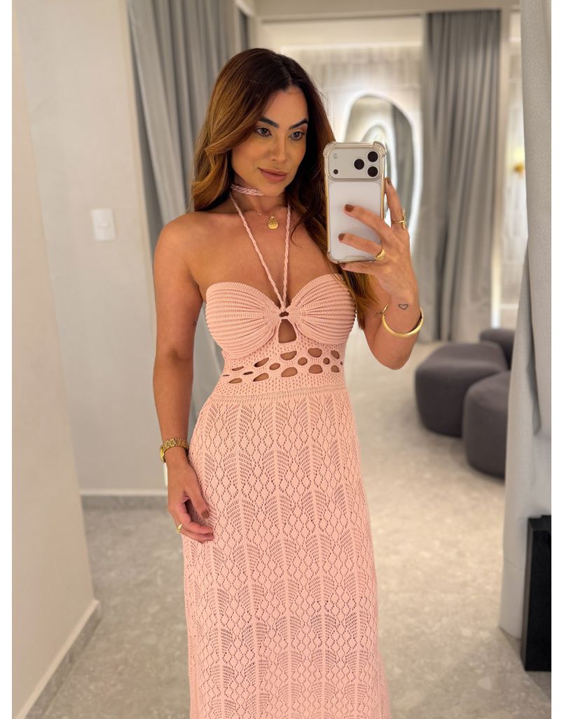 Vestido Tricot Verônica Rosa