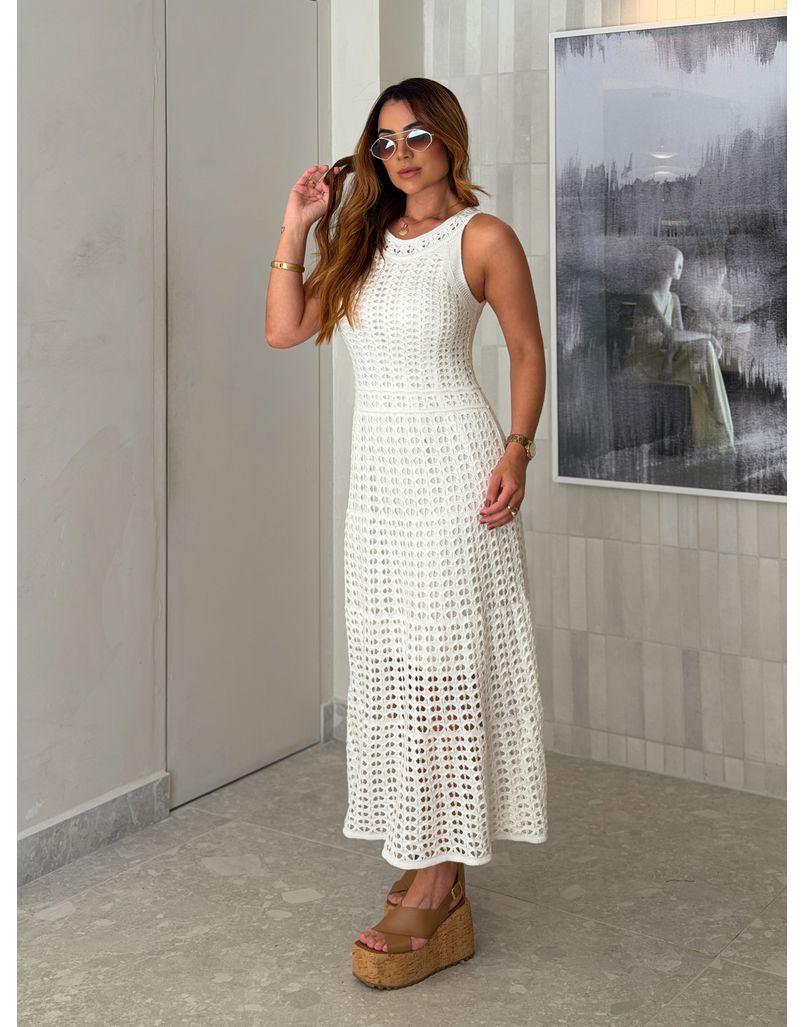 Vestido Tricot Marcela Branco