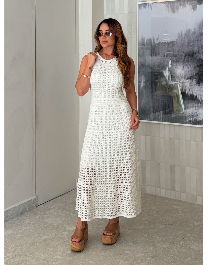 Vestido Tricot Marcela Branco