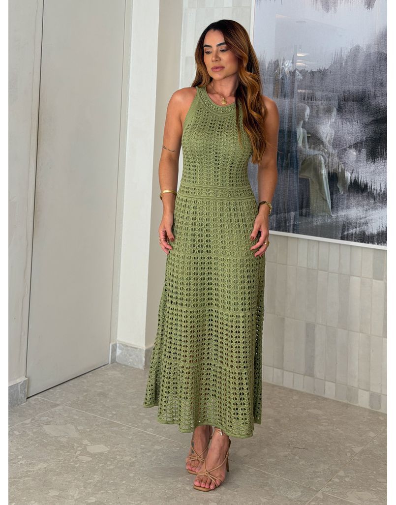 Vestido Tricot Marcela Verde