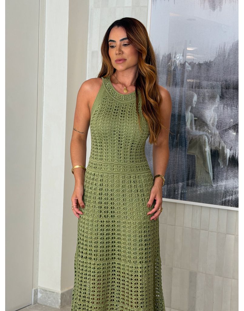 Vestido Tricot Marcela Verde