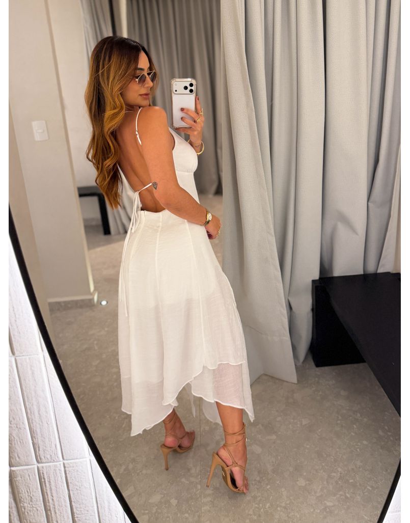 Vestido Midi Madalena Branco