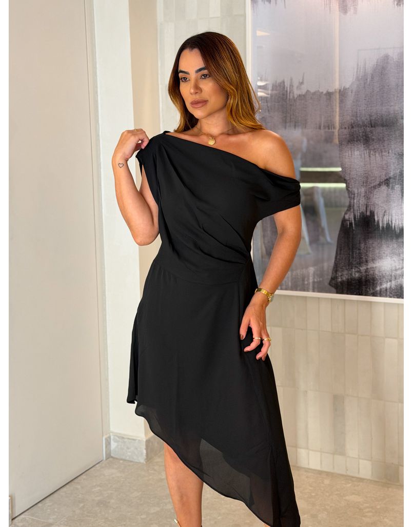 Vestido Degage Preto