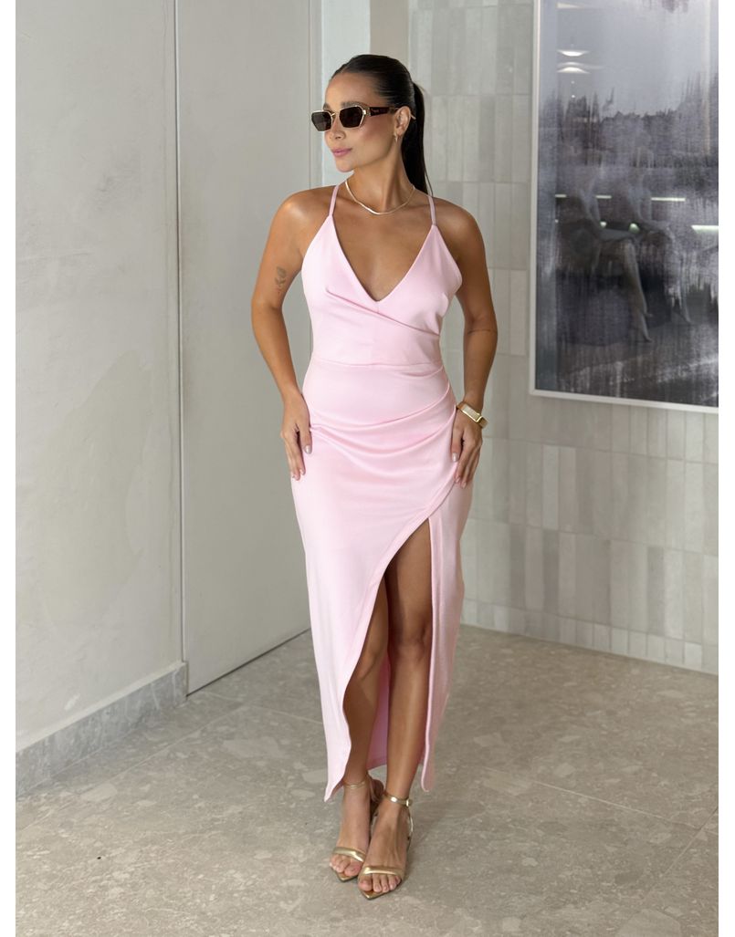 Vestido Alça Nara Rosa