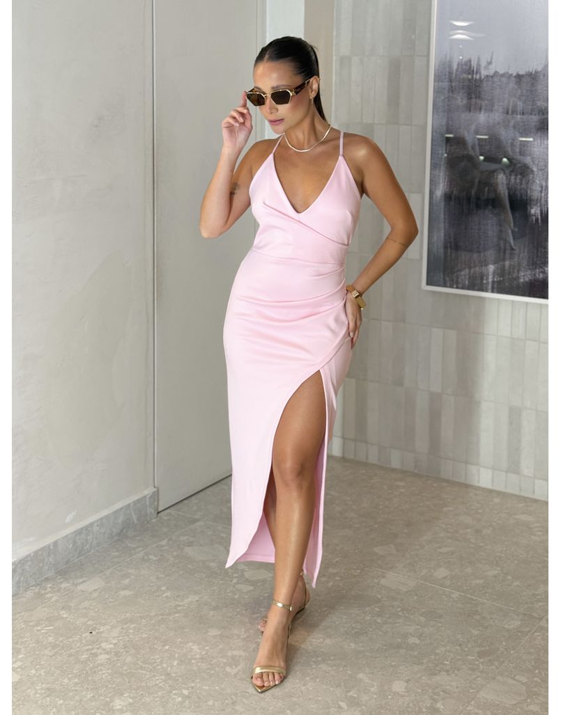 Vestido Alça Nara Rosa