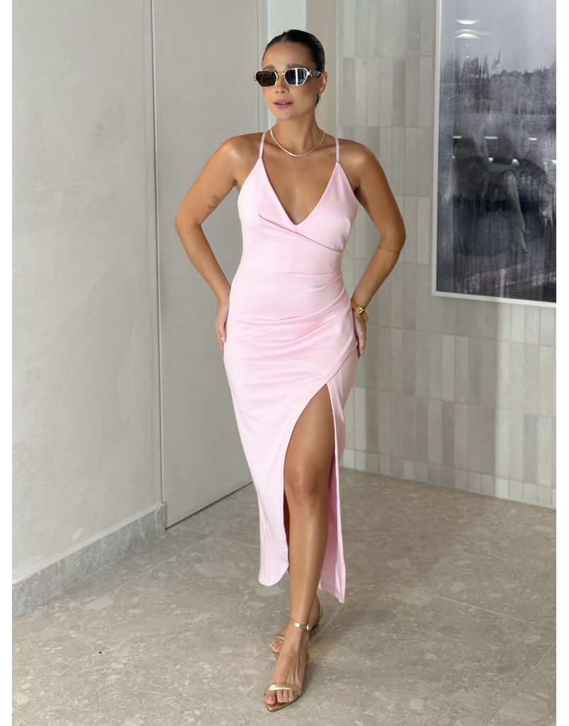 Vestido Alça Nara Rosa