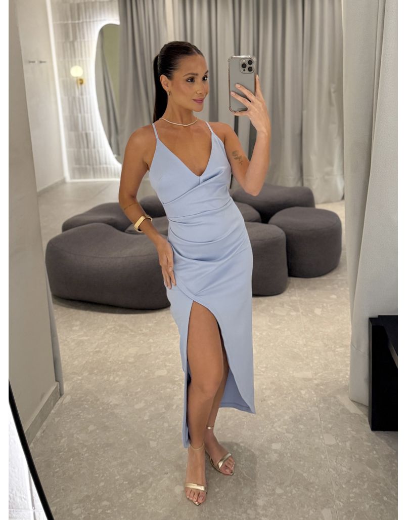 Vestido Alça Nara Azul